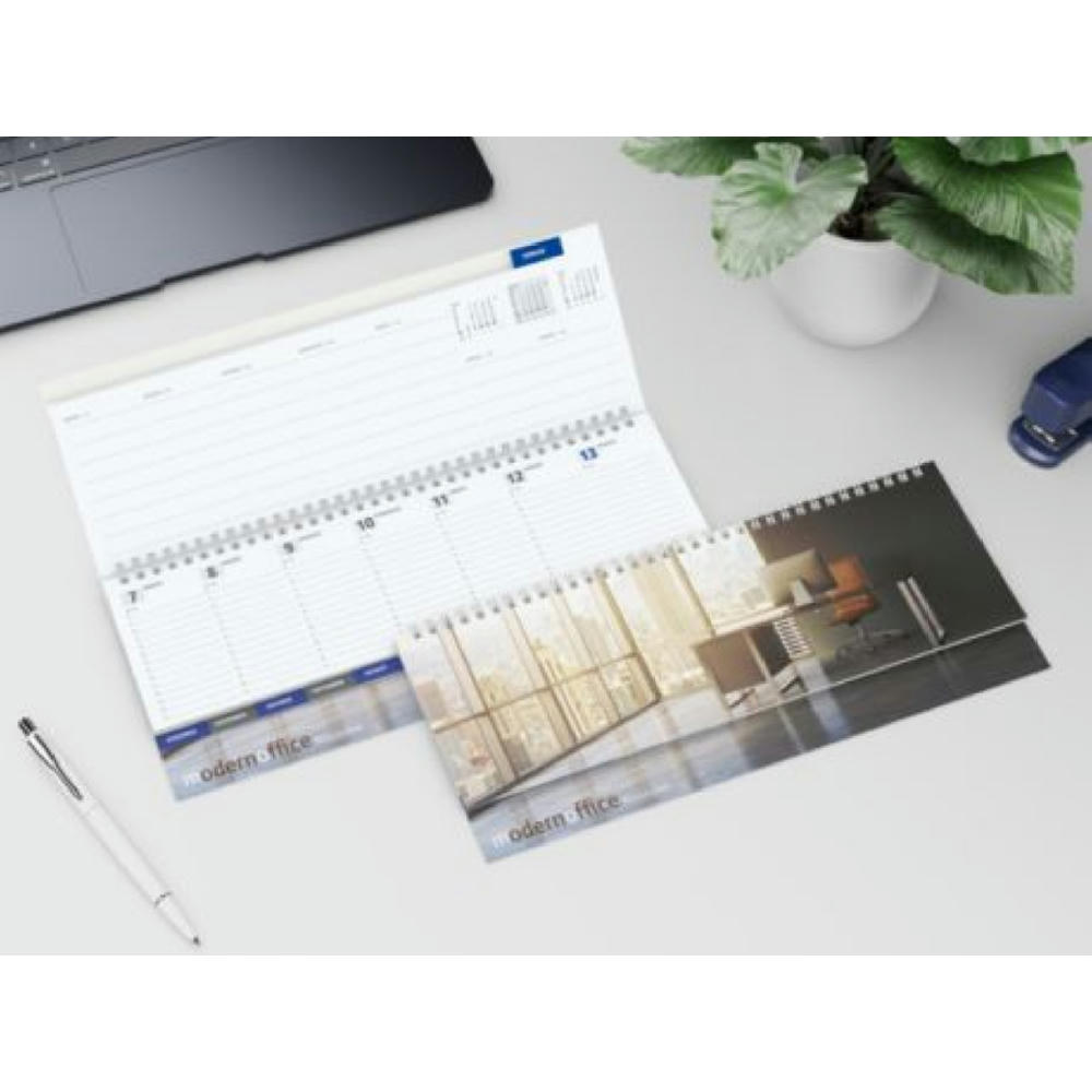Tisch-Querkalender Master Monatsregister EXPRESS 1 Woche = 2 Seiten 8–21 Uhr Werbeartikel