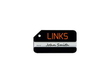 Aluminium Luggage Tag Schwarz bedrucken