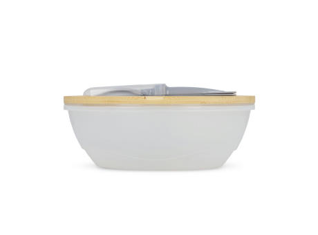 Lunchbox R-PP &amp; Bambus mit Besteck - 1L Werbeartikel