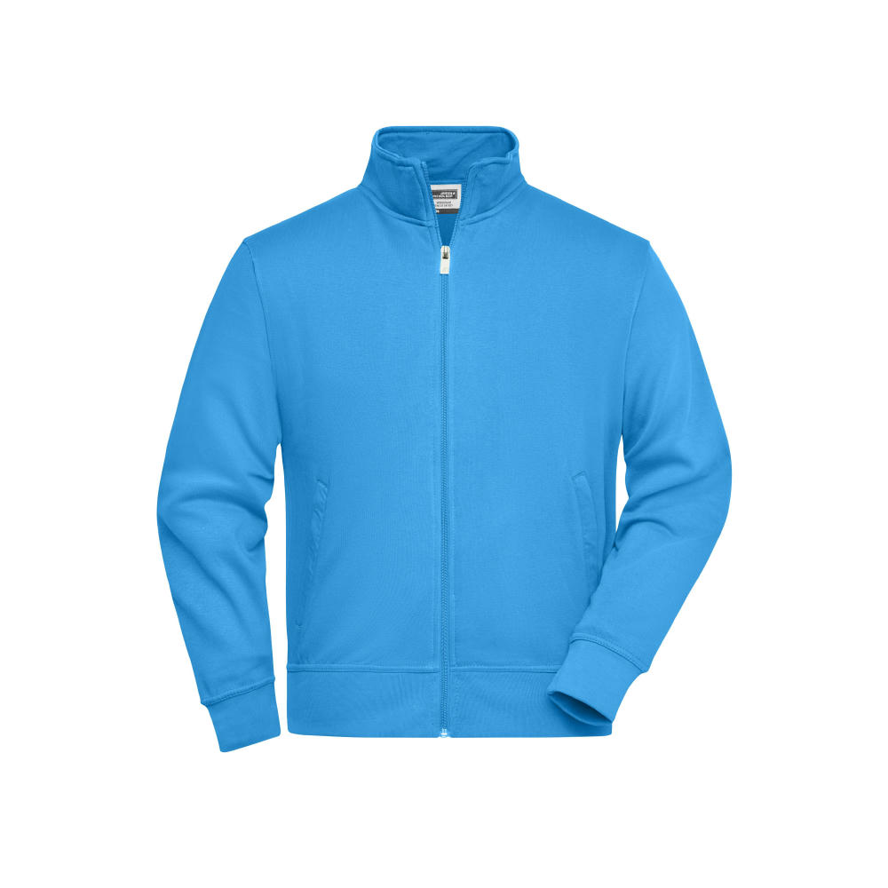 Product image Workwear Sweat Jacket - Sweatjacke mit Stehkragen und Reißverschluss Werbeartikel