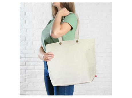 LAGOS - Schwere Baumwolltasche mit Bodenfalte bedrucken
