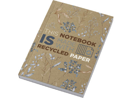 Novella Austen A6 Softcover Notizbuch aus recyceltem Kraftpapier – 100 Blatt Werbeartikel