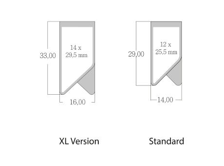 ROMINOX® Mehrweg-Büroklammer X Clip XL, idealer Mailingartikel für Dokumente, bis zu 16 Seiten Klemmkraft Werbeartikel