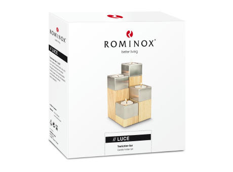 ROMINOX® 4er Teelicht-Set // Luce Werbeartikel