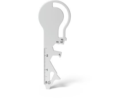 RICHARTZ SUPER KEY shop: Multitool in Schlüsselform in der Seitenansicht – Schlüsselanhänger-Multitool mit Ihrem Logo