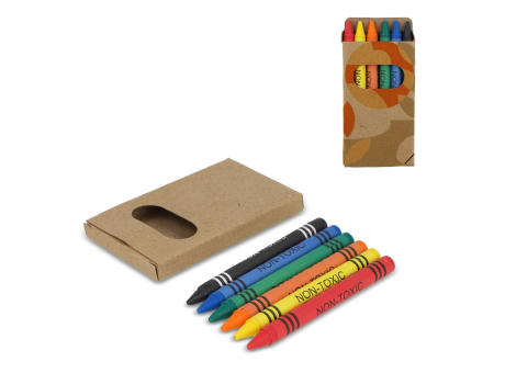 6 Stück Buntstifte in Bastelbox bedrucken