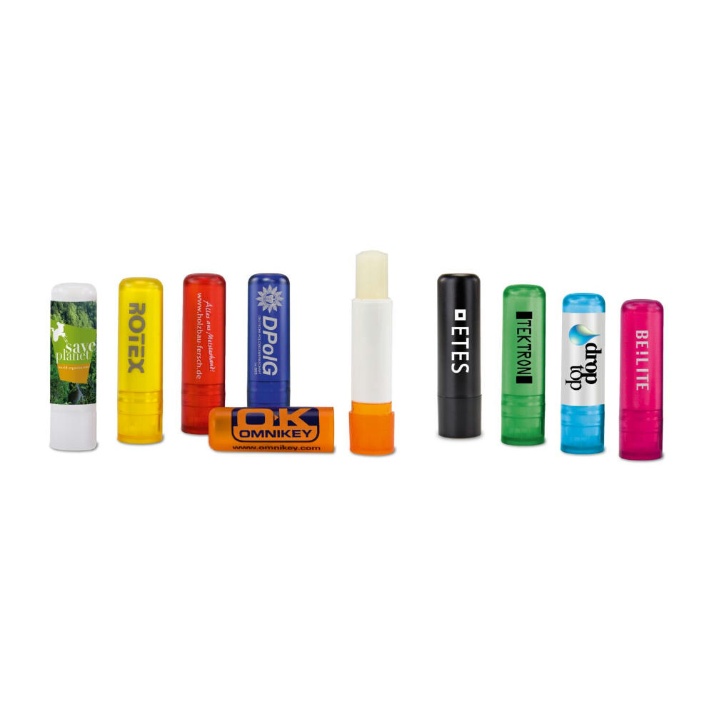 Lippenpflegestift Lipsoft Basic weiß gefrostet Werbeartikel