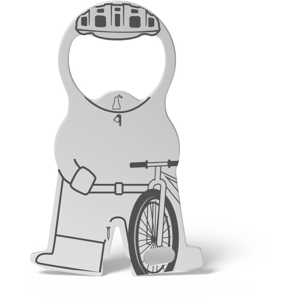 Product image RICHARTZ Einkaufswagenlöser karl bike: Figur als Radfahrer mit Helm und Fahrrad – Werbeartikel mit Ihrem Logo
