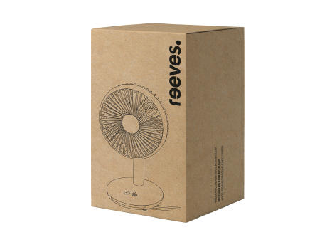 Wiederaufladbarer Ventilator mit Licht REEVES-DESKSTREAM Werbeartikel