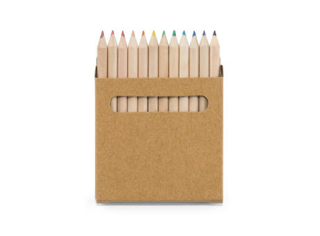 COLOURED. Buntstift Schachtel mit 12 Buntstiften bedrucken