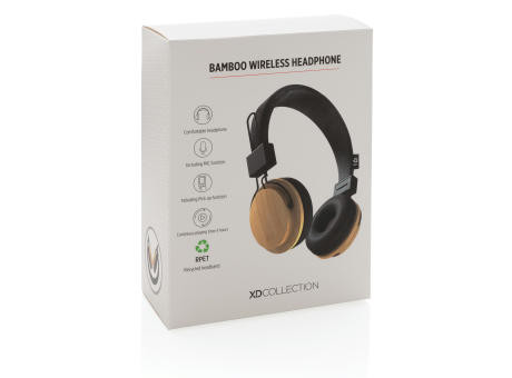 ECO Bambus kabelloser Kopfhörer Werbeartikel
