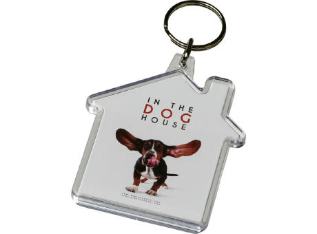 Combo Schlüsselanhänger in Hausform bedrucken