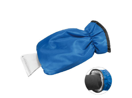 Handschuh blau, Eiskratzer glasklar