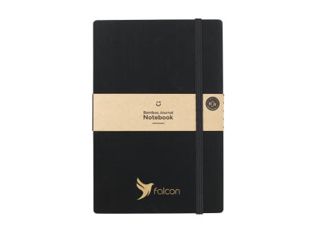 Bamboo Journal Naked Spine Notebook Black A5 Werbeartikel