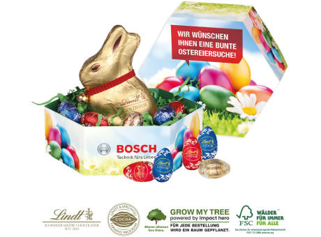 Product image GROßES OSTERNEST MIT SCHOKOLADE VON LINDT Werbeartikel