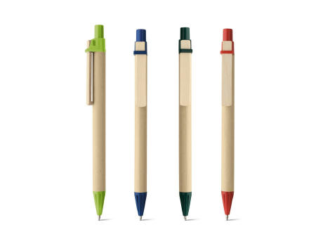 NAIROBI. Kraftpapier-Kugelschreiber mit Clip Werbeartikel