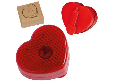 Product image Herzförmiges Ansteckblinklicht Werbeartikel
