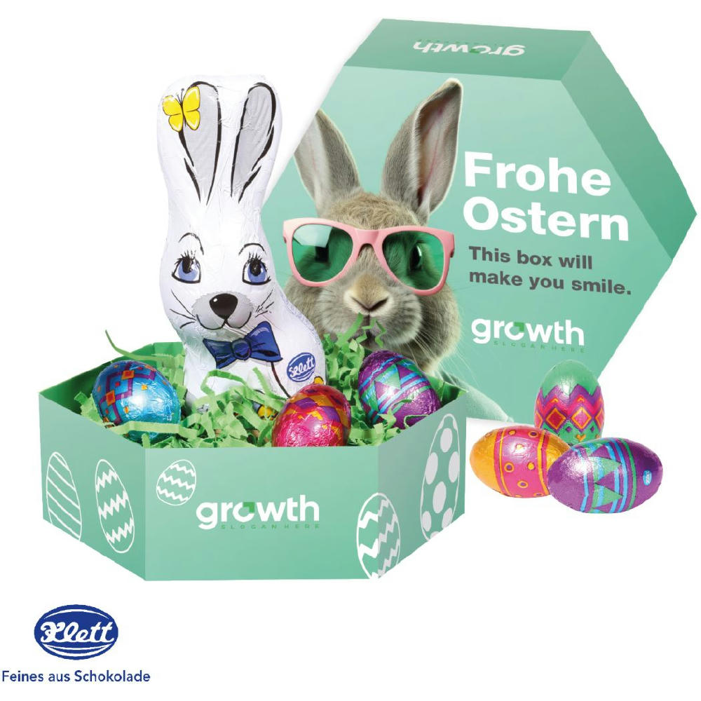Product image GROßES OSTERNEST MIT KLETT SCHOKOLADE Werbeartikel