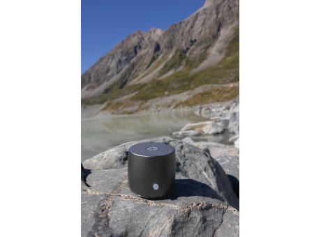 Swiss Peak 3W Basslautsprecher aus RCS recyceltem Aluminium Werbeartikel