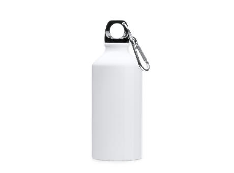 Product image Aluminiumtrinkflasche 400 ml, Karabinerhaken, zur Sublimation Werbeartikel