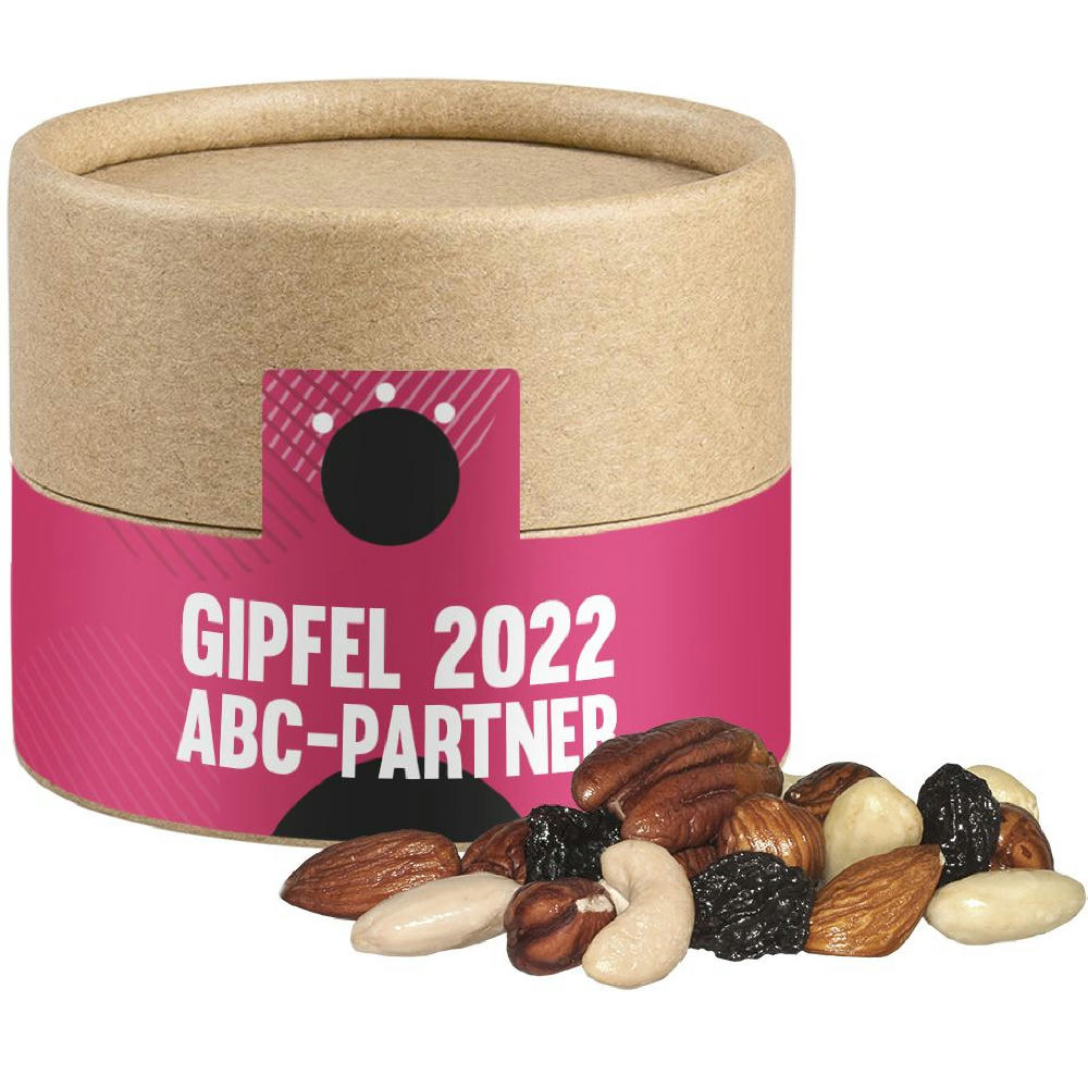 Product image Studentenfutter, ca. 40g, Kraftpapierdose Mini Werbeartikel