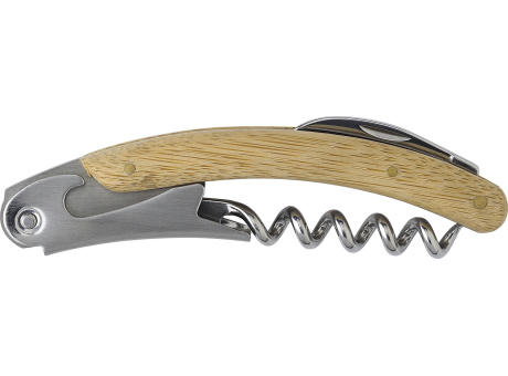 Kellnermesser mit Bambusverkleidung Lenny Werbeartikel