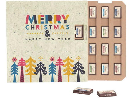 Täfelchen Adventskalender ECO Graspapier Werbeartikel