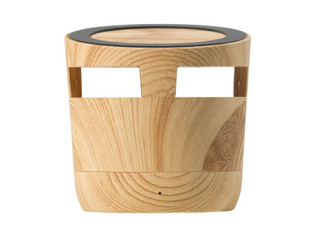 3W Lautsprecher in Holzoptik &amp; 5W Kabelloses Ladegerät Werbeartikel