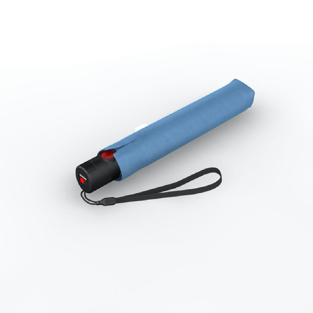 Knirps U.200 ultra light duomatic, blue with black UV coating and heat shield Werbeartikel