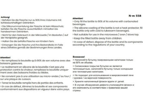 Product image Hitzebeständige Glas-Trinkflasche 0,5 l mit Bambusdeckel, Silikonmanschette und Geschenkbox bedrucken