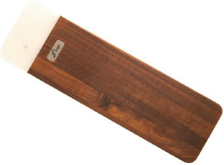 Schneidebrett aus Akazie & weißem Marmor 'Stavanger' (XL) Werbeartikel