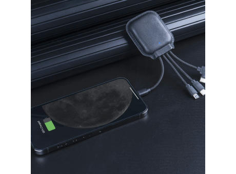 4001 | Xoopar Iné Gamma NFC Powerbank with Charging cables 3000mAh  bedrucken