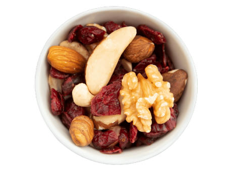 Cranberries und Edelnüsse in der Faltschachtel bedrucken