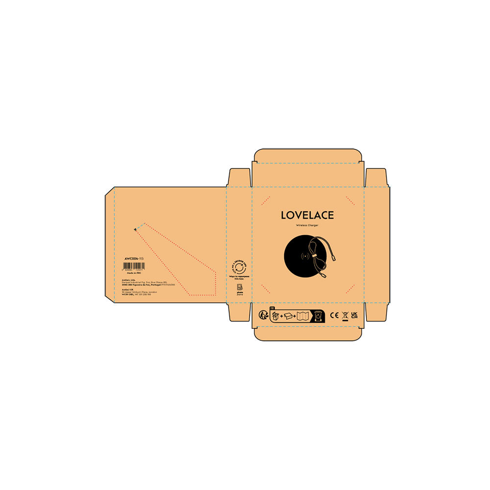 Product image Lovelace Wireless Charger aus Kalkstein. 15 W. USB-C-Anschluss Werbeartikel