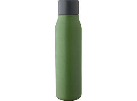 Doppelwandige Trinkflasche aus recyceltem Edelstahl (600 ml) Cassian Werbeartikel