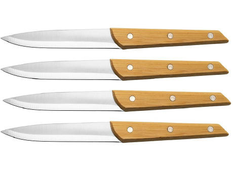 Product image Set mit 4 Tafelmessern 'Alta'', Bambus Werbeartikel