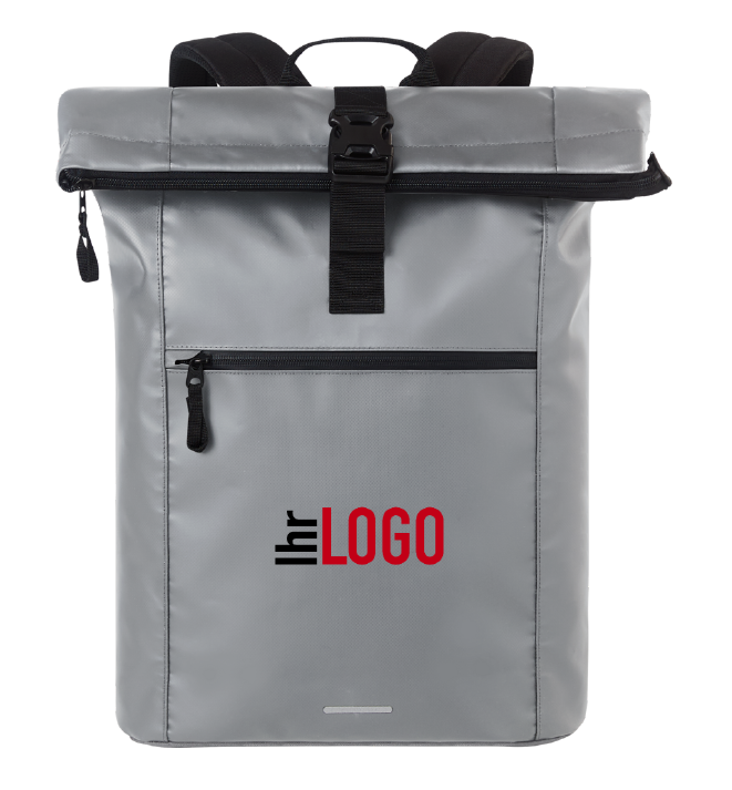 Halfar Notebook Rucksack KURIER in Mittelgrau als Werbeartikel – Notebook Rucksack mit Logo bedrucken