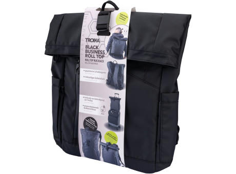 TROIKA Roll Top Rucksack TROIKA BLACK ROLL TOP Werbeartikel