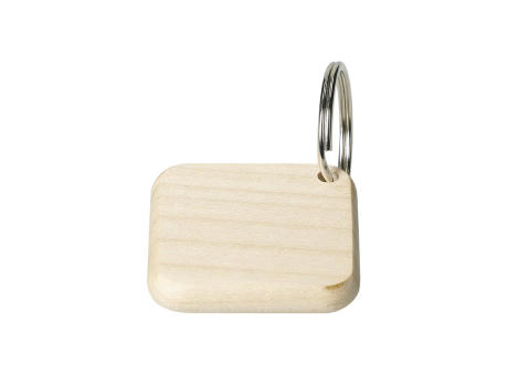 Holzschlüsselanhänger "Maple" eckig bedrucken