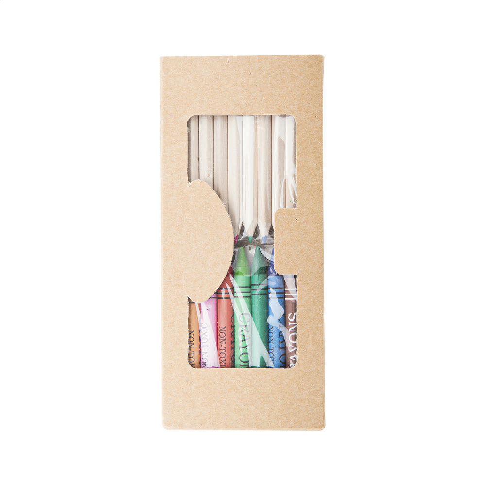 Product image Buntstifte und Wachsmalstifte-Set Jenkins Werbeartikel