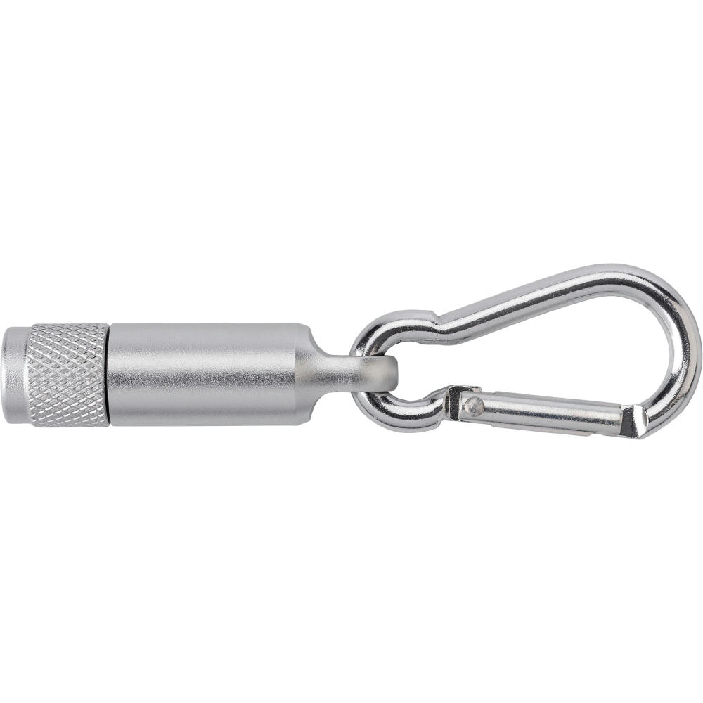 Product image Mini-Taschenlampe aus Aluminium mit Karabiner Tracy Werbeartikel