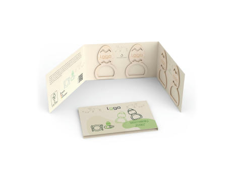 Serviettenring "Osterei" 4-er Set (FSC® zertifiziert) Werbeartikel