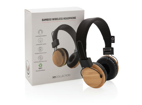 ECO Bambus kabelloser Kopfhörer Werbeartikel