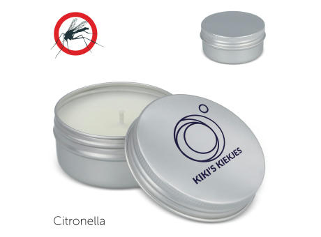 Zitronengras-Insektenschutzkerze auf Pflanzenbasis in recycelter Dose Werbeartikel