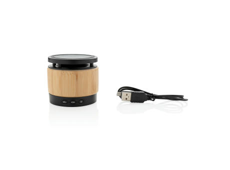 Bambus Wireless Charger und Lautsprecher Werbeartikel