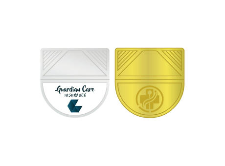 ROMINOX® Eckenklammer Corner Snap in Gold, idealer Mailingartikel für Dokumente, Büroklammer mit bis zu 10 Seiten Klemmkraft Werbeartikel