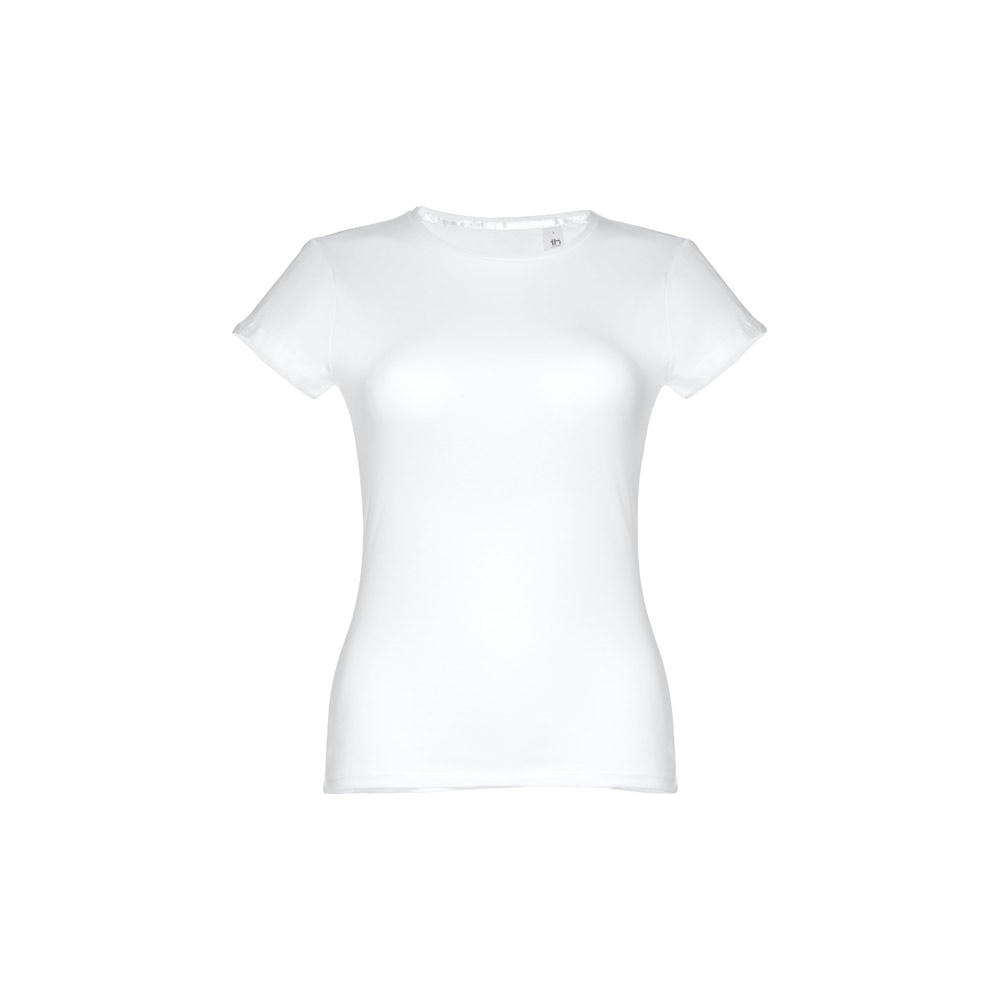 Product image THC SOFIA WH. Tailliertes Damen-T-Shirt aus Baumwolle. Farbe Weiß Werbeartikel