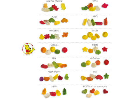 HARIBO Standardformen Werbetüte,   10 g, Inhalt: HARIBO Weihnachtsmix bedrucken