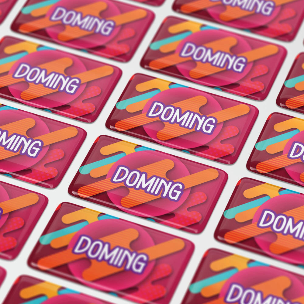 Doming Rechteck 80x25 mm Werbeartikel