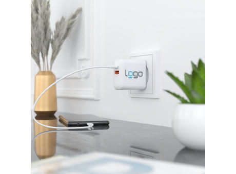 USB Netzstecker Duo Werbeartikel